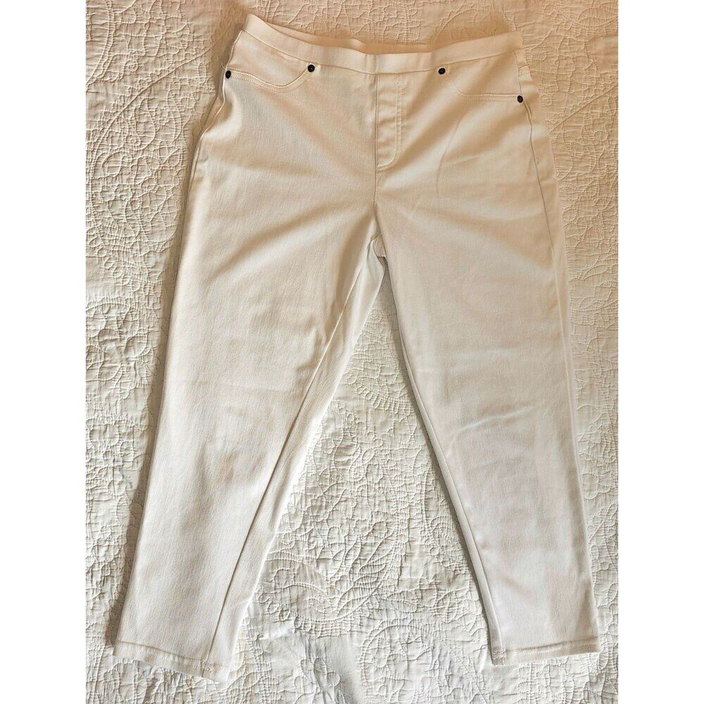 Old Navy White High-Rise Pixie Skinny Pants 18P Petite, Secret-Smooth Pockets